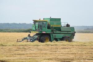 Combine harvesters Don. Agricultural machinery. photo