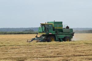 Combine harvesters Don. Agricultural machinery. photo