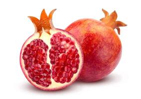 Pomegranate isolated on white background photo