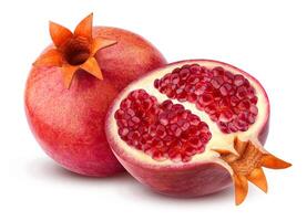 pomegranate isolated on white background photo