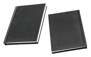 Black book isolated on white background photo