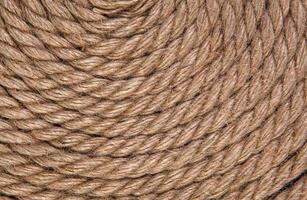 Ship rope pattern, top view with copy space photo