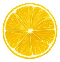 Lemon slice on white background photo