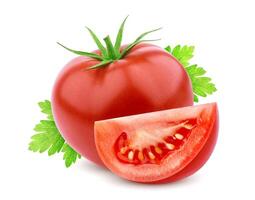tomates aislados sobre fondo blanco foto