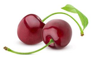 Cherry isolated on white background photo