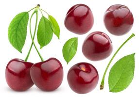 Cherry isolated on white background. photo