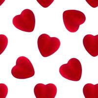 Red heart seamless pattern, valentines day concept photo