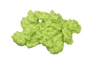 Wasabi isolated on white background. Top view photo