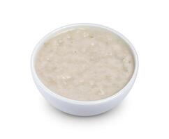 Horseradish sauce isolated on white background photo