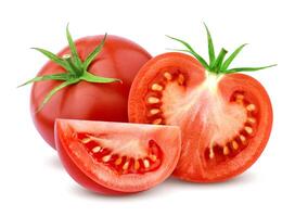 Tomato isolated on white background photo