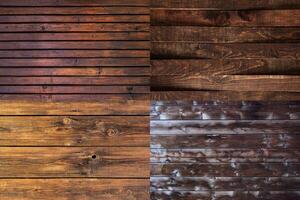 Collection of old wooden boards texture background photo