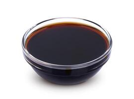 Soy sauce isolated on white background photo