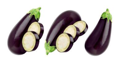 Eggplant isolated on white, with clipping path photo