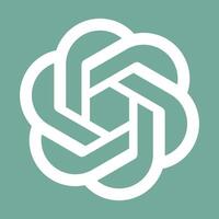Official ChatGPT logo Vector, Icons, Logo, Openai, Ai, in Green Background vector