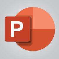 PowerPoint, icon, Microsoft, logo, office, vector, app, presentation, computer, file, program, symbol, work, application, concept, document, vector