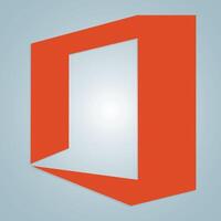 Microsoft Office Vintage Icon, Microsoft Vintage Icons, Symbol. Vector Illustration