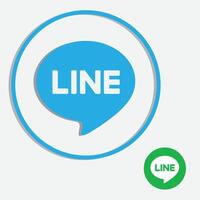 Line App Official icon and in Unique Blue Color icon, Vector art