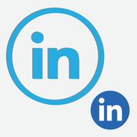 LinkedIn Official icon and in Unique Blue Color icon, Vector art