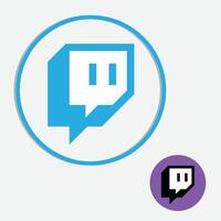 Twitch Official icon and in Unique Blue Color icon, Vector art