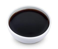 Soy sauce isolated on white background photo