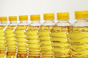 vegetable oil of cook bottle. photo