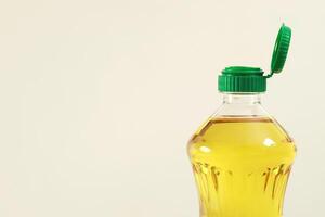 vegetable oil of cook bottle. photo