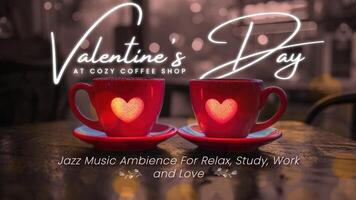 Valentine's Day Jazz Music Ambience for Youtube Thumbnail template