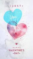 Just You and Me Watercolor Design for Instagram Story template