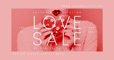 Valentine Fashion Love Sale Promotion for Facebook Ad template