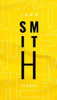 John Smith Studio Typography Creative Business Card template