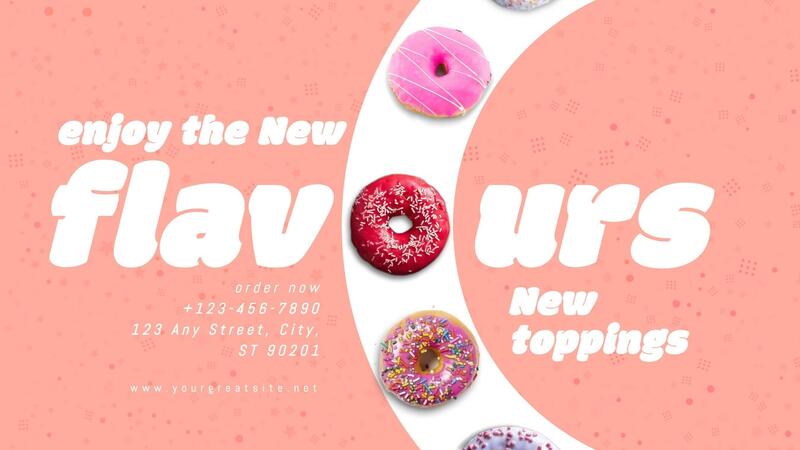 Donuts New Flavour Promotion Template for Twitter Post