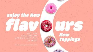 Donuts New Flavour Promotion Template for Twitter Post