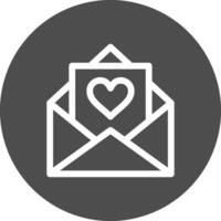 diseño de icono creativo de carta de amor vector