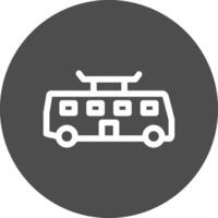 Tramcar Creative Icon Design vector