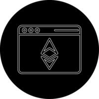 ethereum navegador vector icono