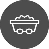 Mine Cart Creative Icon Design vector