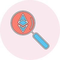 ethereum buscar vector icono