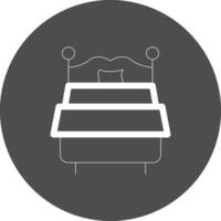 Double Bed Creative Icon Design vector