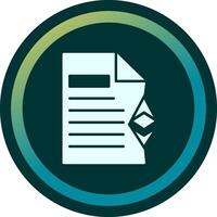 Ethereum Document Vector Icon