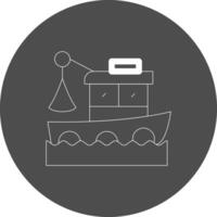 Fishing Boat Creative Icon Design vector