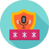 Voice Access Security Vector Icon