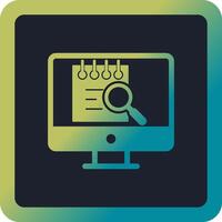 File Search Computer Vector Icon