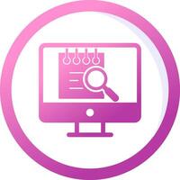File Search Computer Vector Icon