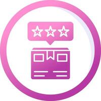 Delivery Box Rating Vector Icon