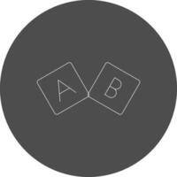 diseño de icono creativo de bloque abc vector