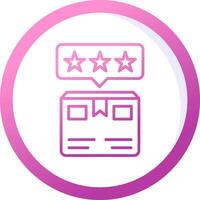 Delivery Box Rating Vector Icon