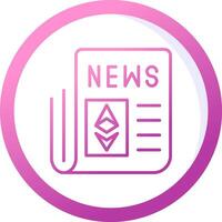 Ethereum News Vector Icon