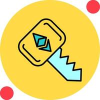 Ethereum Key Vector Icon