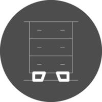 Chest of Drawers Creative Icon Design vector