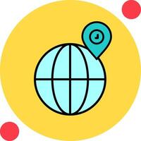 icono de vector de ubicación de globo